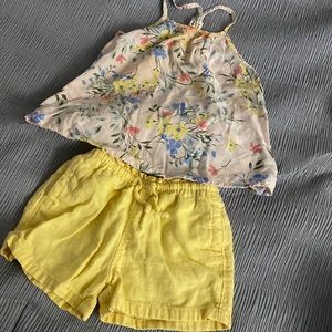 Old navy shorts and shirt. Size 2T